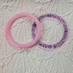 Pink and Purple Women's Bangles